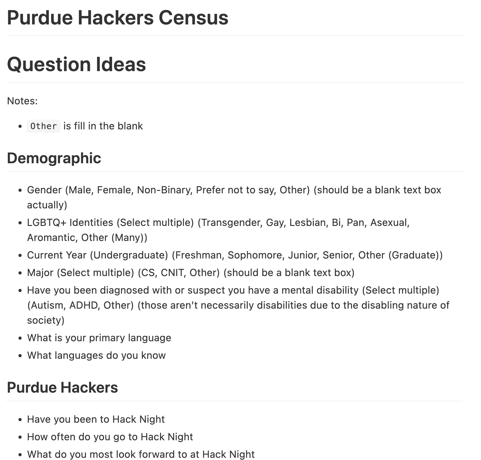 Potential census screenshot
